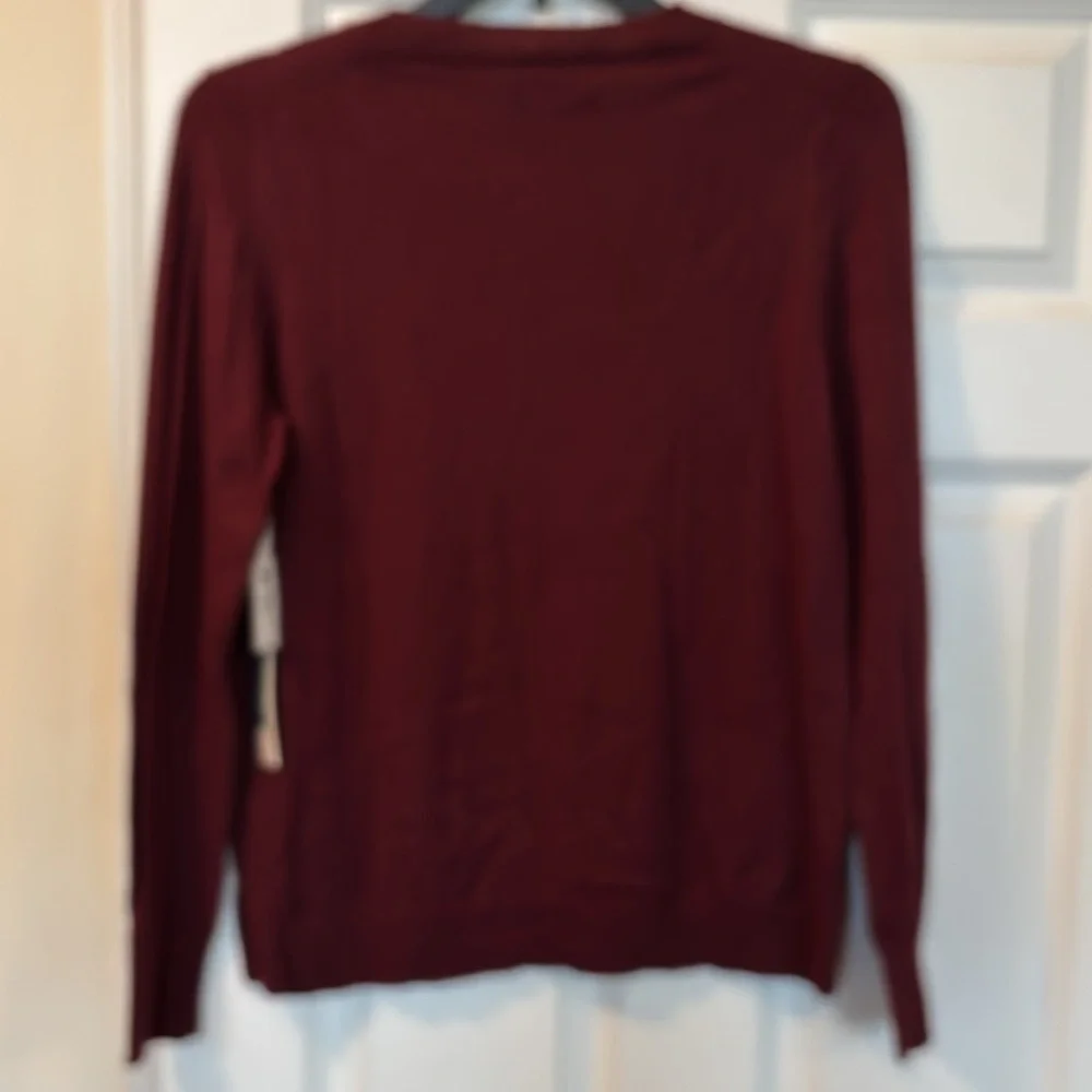 Court & Rowe Burgundy Crew Neck Voila Sweater Size Medium
